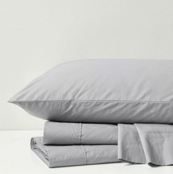 Madison Park 200 Thread Count Relaxed Cotton Percale Deep Pocket Queen Sheet Set - Picture 1 of 7